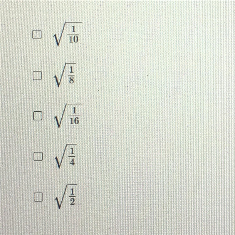 Select all irrational numbers.-example-1