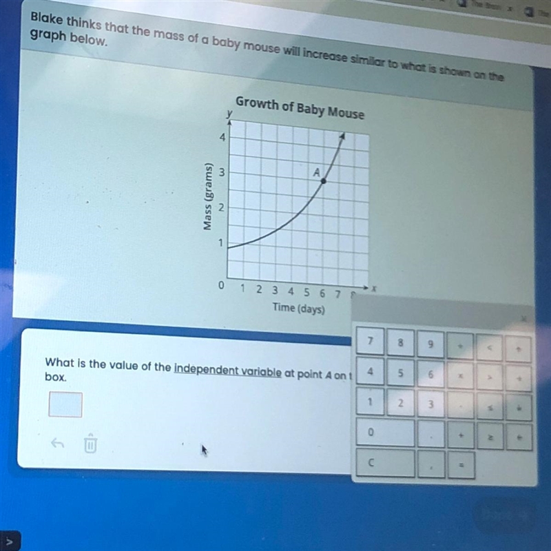 Blake thinks that the mass of a baby mouse will increase similar to what is shown-example-1