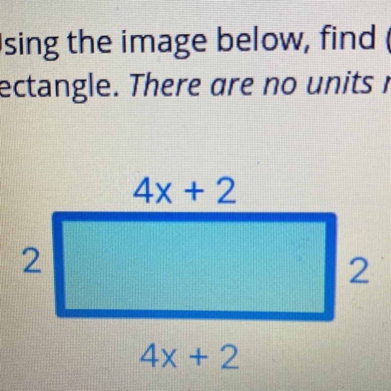 Find the perimeter of the rectangle in the area of the rectangle￼-example-1