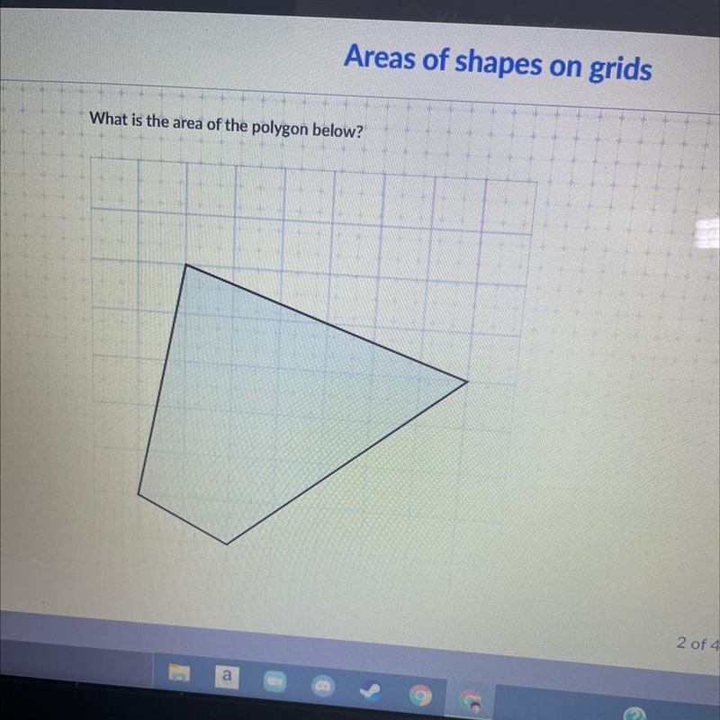 What is the area of the polygon below?-example-1