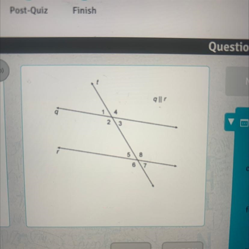 If the measure of _1 is 50°, what is the measure of 28?-example-1