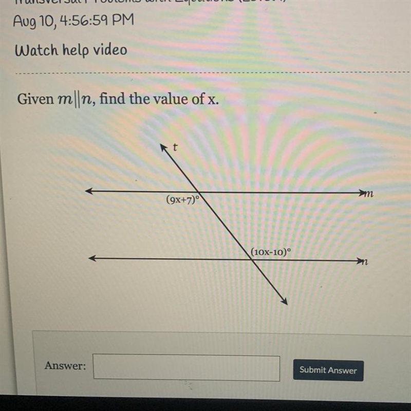 Given m||n, find the value of x-example-1