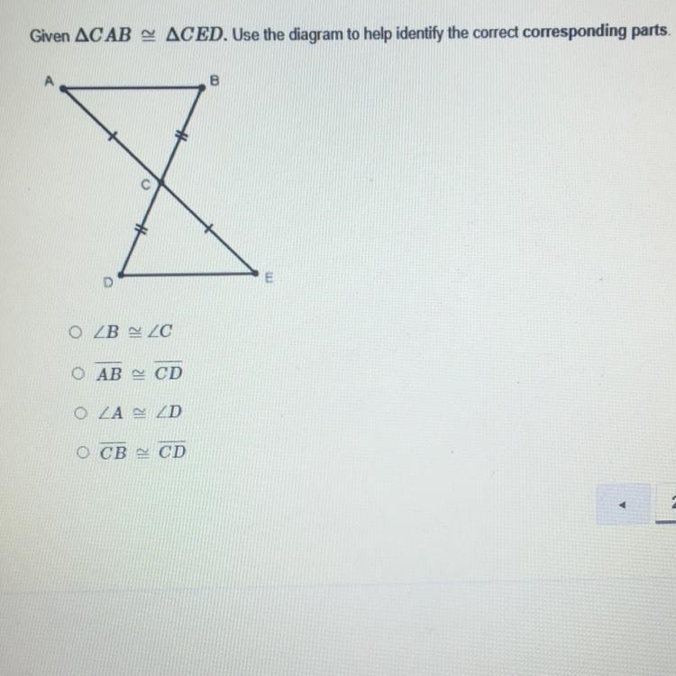 Identify the correct corresponding parts-example-1