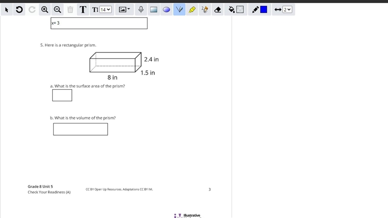 Here is a rectangular prism. What is the surface area of the prism? What is the volume-example-1