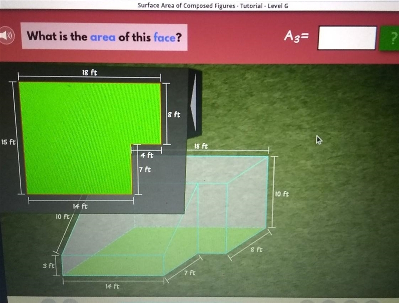 What is the area of this face?​-example-1