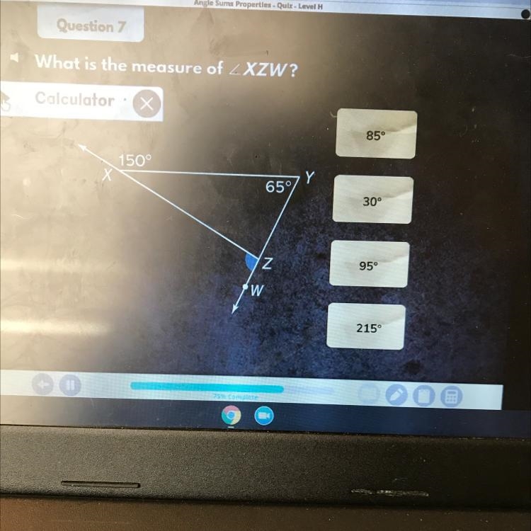 What is the measure of XZW-example-1