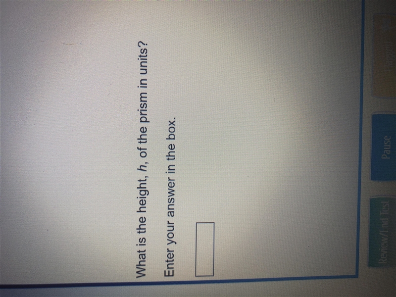 A right rectangular prism is shown with some measurements given in units. The length-example-2