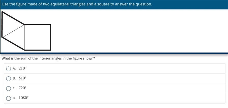 What is the sum of the interior angles of the figure shown-example-1