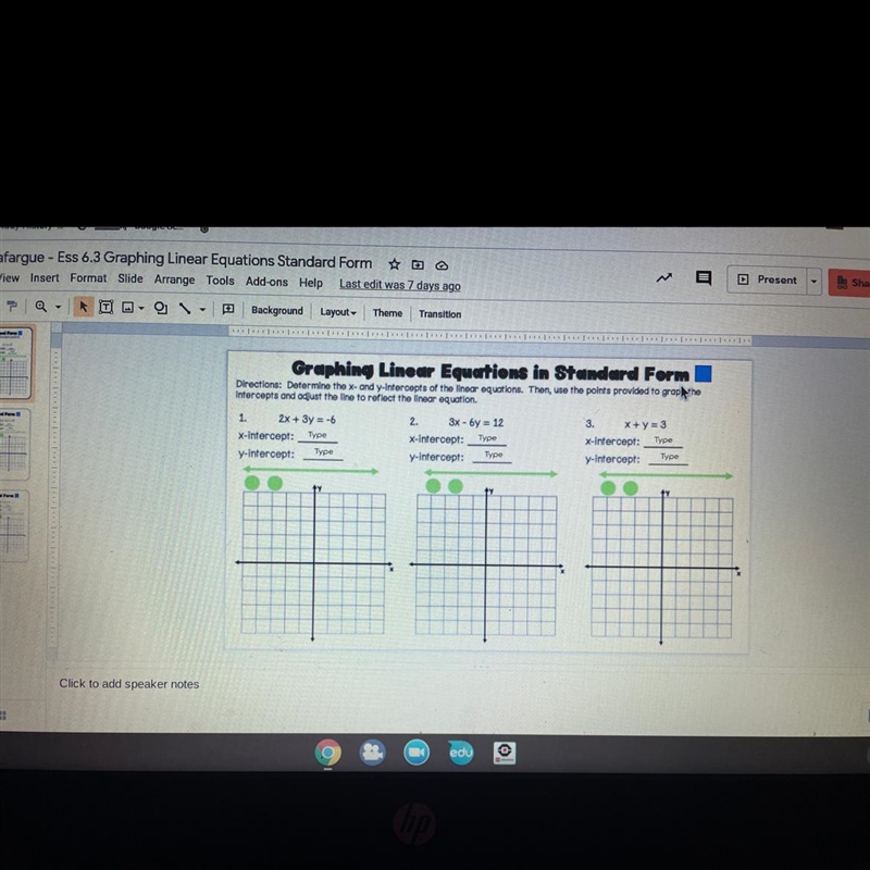 Help graphing linear equations in standard form-example-1