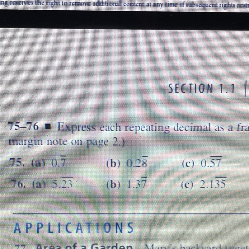 Express each repeating decimal as a fraction. Question number 76-example-1