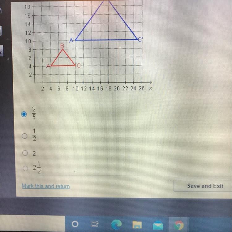 What’s the scale factor in the dilation? Help it’s not that hard help me out I give-example-1