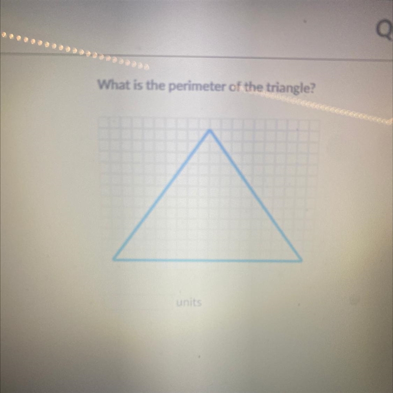 What is the perimeter of the triangle? units pls tell me-example-1