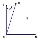 Find the measure of the missing angle. a.163° b.90° c.63° d.73°-example-1