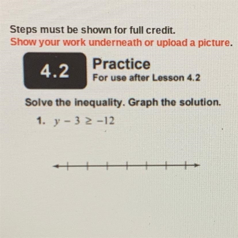 Graph y-3>-12 on a number line please 15 points !-example-1