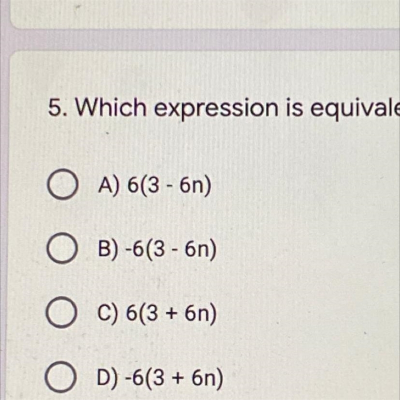 Which expression is equivalent to (-18) - 36n?-example-1