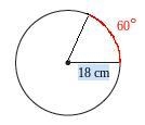 What is the length of the arc shown in​ red?-example-1