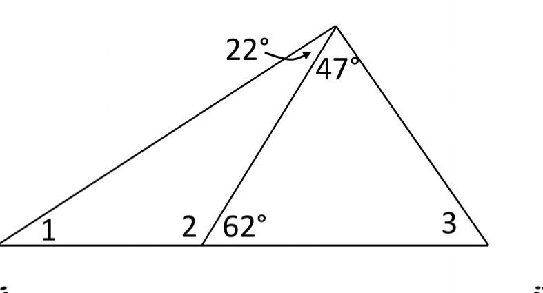 Find the measure of each numbered angle-example-1