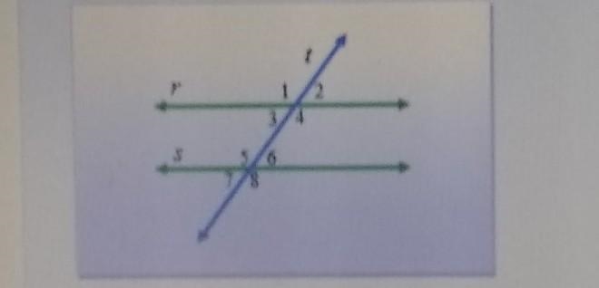 List two pairs of alternate interior angles and write them as congruence statements-example-1