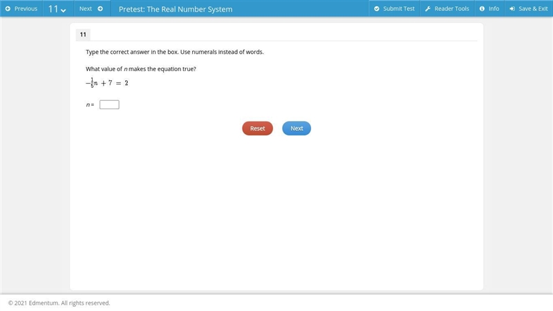 What value of n makes the equation true?-example-1