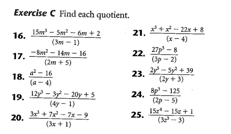 Algebra!!! Find each quotient-example-1