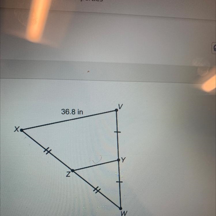 What is YZ? Enter your answer as a decimal in the box.-example-1