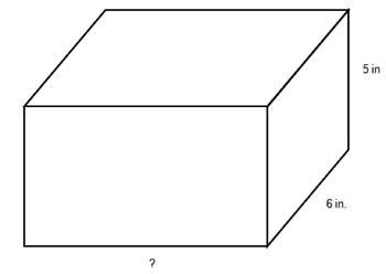 The volume of the following figure is 240 in² which of the following is the missing-example-1