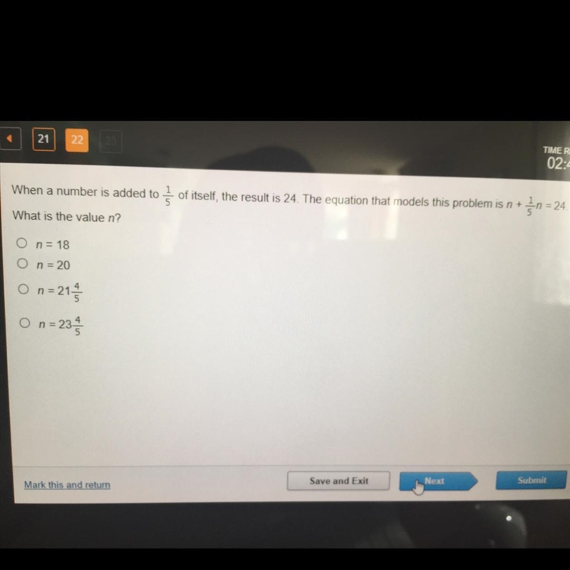 When a number is added to of itself, the result is 24. The eq son that models this-example-1