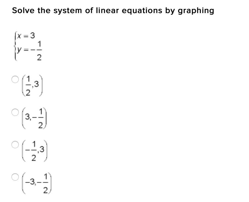 Solve the system of linear equations by graphing-example-1