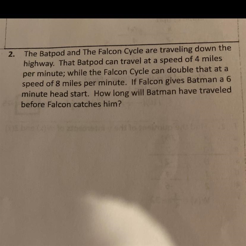 The Batpod and The Falcon Cycle are traveling down the highway. That Batpod can travel-example-1