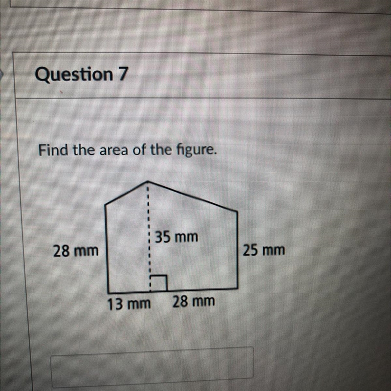 Question 7 Find the area of the figure,-example-1