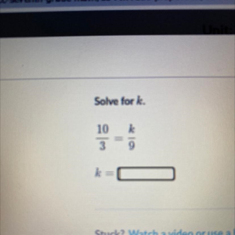 Solve for k. 10 1323 3 9 CAN U HELP PLEASE-example-1