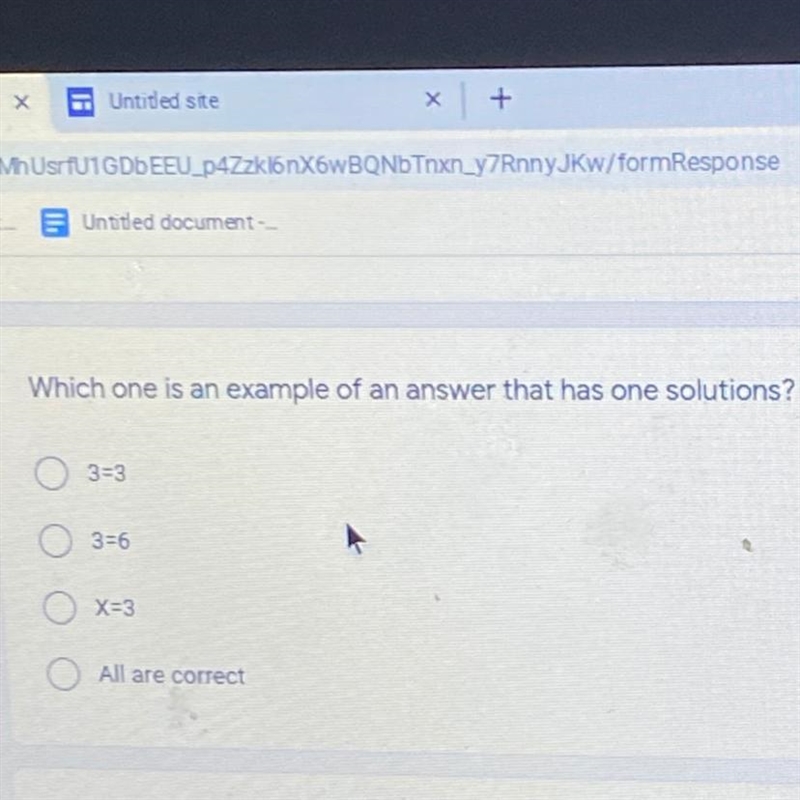 Which one is an example of an answer that has one solutions? *-example-1