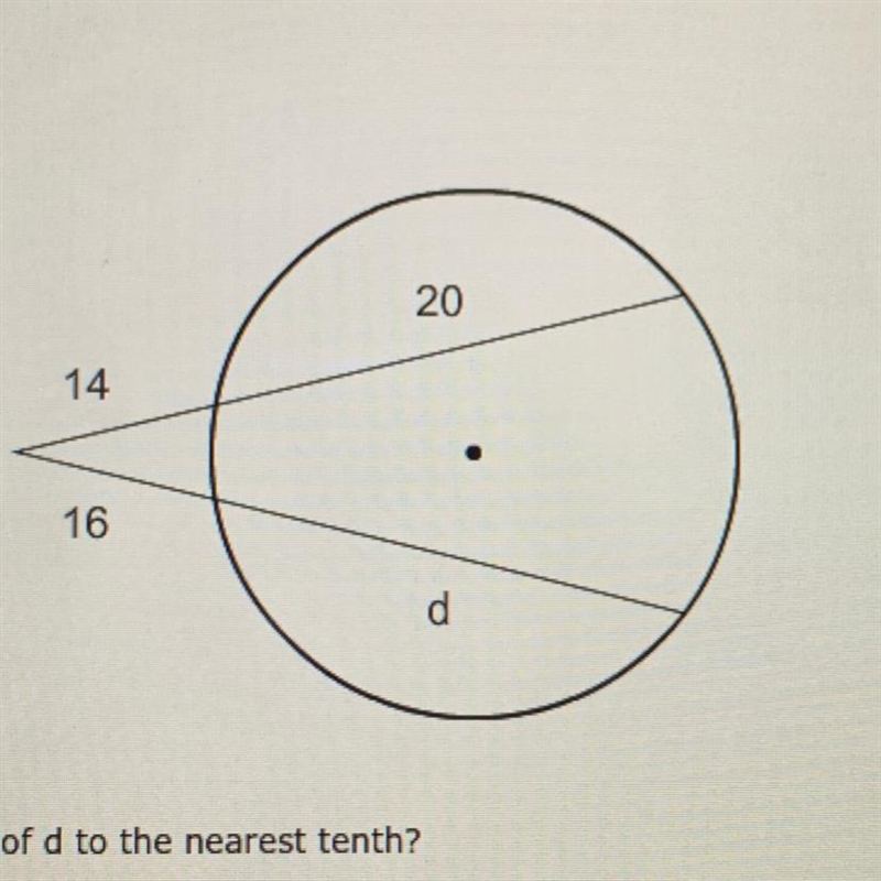 What is the value of d to the nearest tenth?-example-1