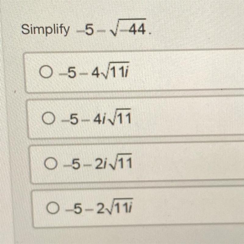 Simplify 5- 44 O 5-4111 0-5-41011 O-5-21 11 O-5-2 111-example-1