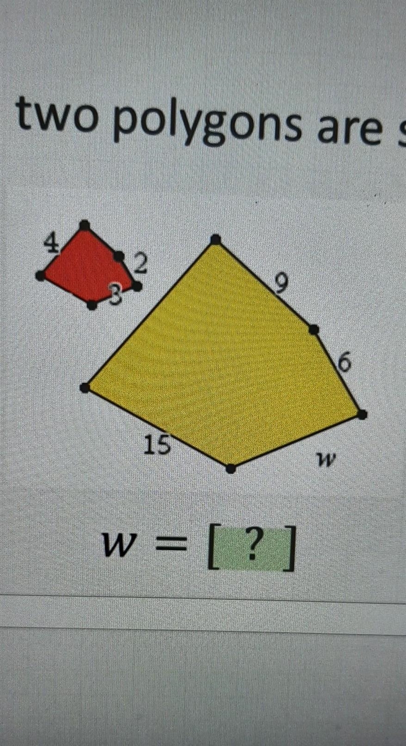 These two polygons are similar. ​-example-1