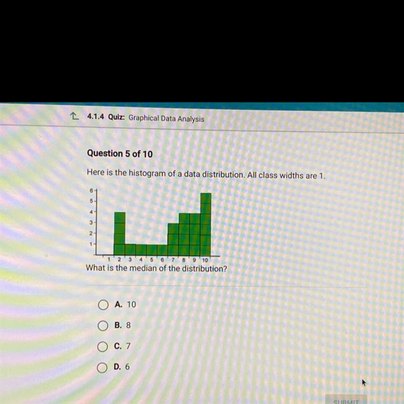 What is the median of the distribution￼?-example-1