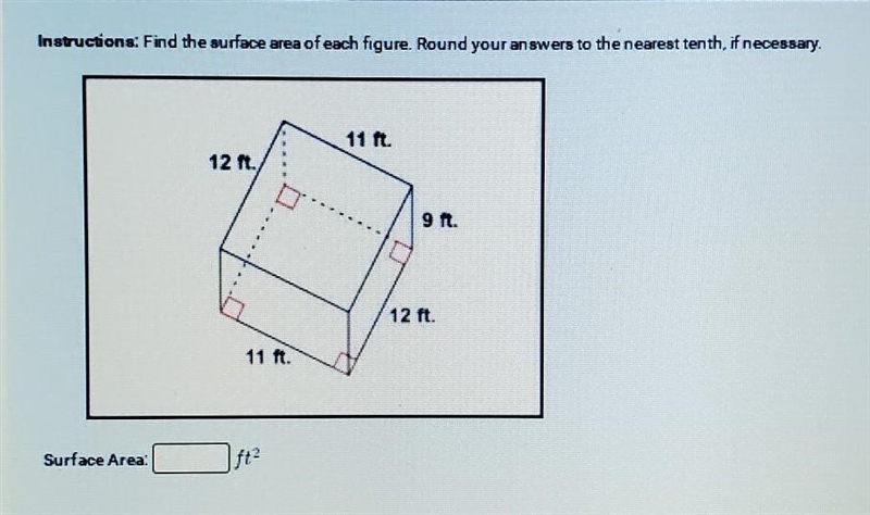 Find the surface areas of each figure. Round your answers to the nearest tenth, if-example-1