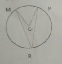 2. Given < MCP = 65°, find the measurement of arc MP , arc MRP and < MRP.​-example-1