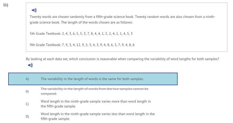 By looking at each data set, which conclusion is reasonable when comparing the variability-example-1