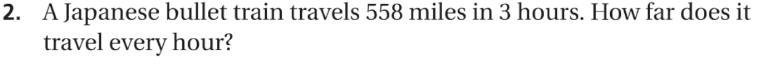 What is the unit rate for the Japanese bullet train? 558 x 3 = 1674 miles per hour-example-1