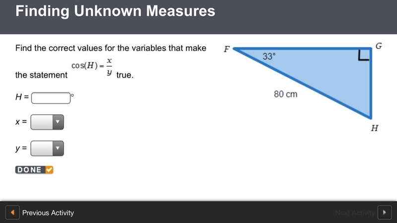 Find the correct values for the variables that make the statement.-example-1