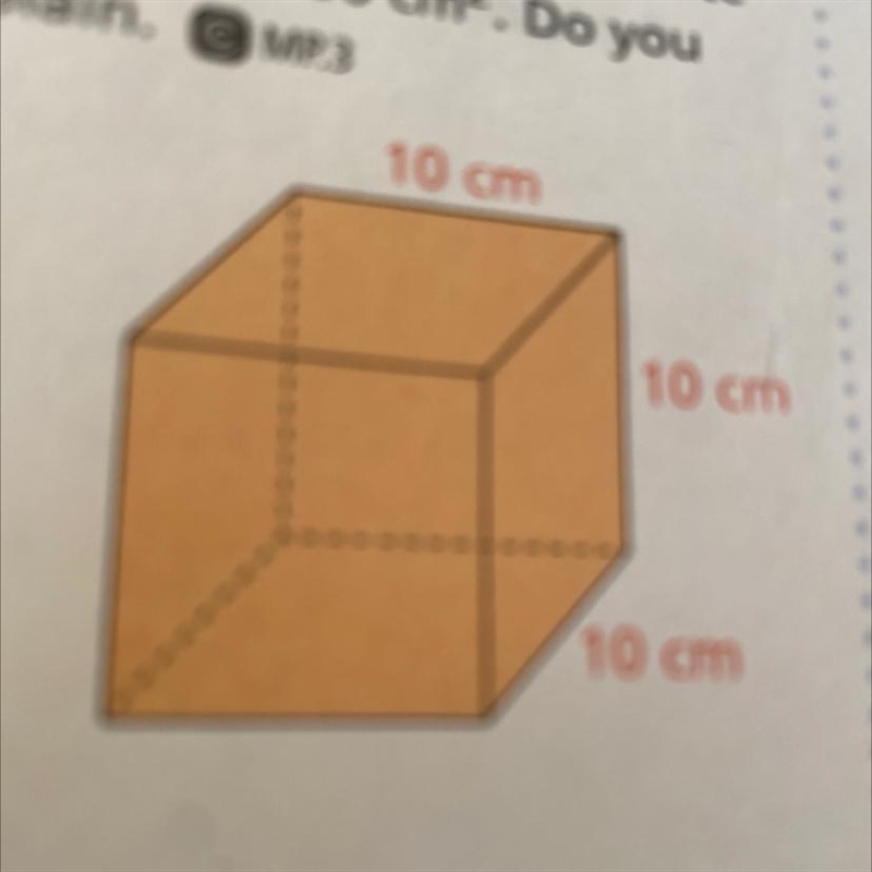 Critique Reasoning Jacob says that the surface area of the cube is less than 1,000 cm-example-1