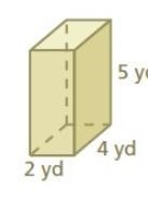 Find the surface area of the prism. The surface area is square yards​-example-1