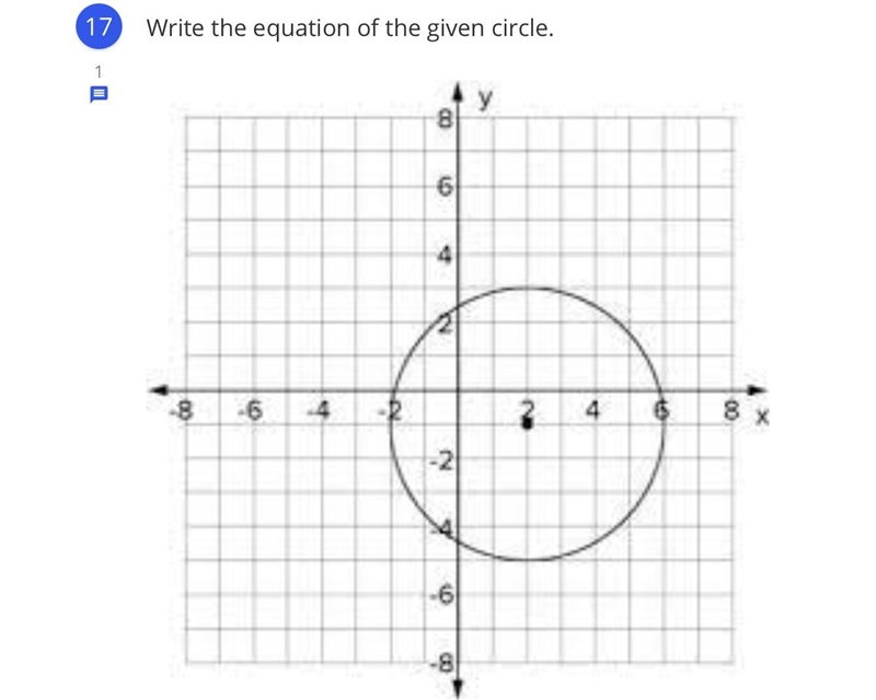 Write the equation of the given circle. Please-example-1