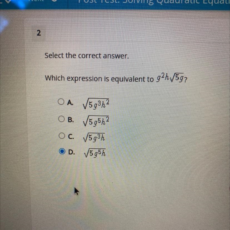 Which expression is equivalent to the problem shown?-example-1