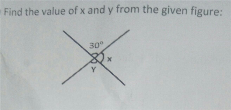 B) Find the value of x and y from the given figure:​-example-1