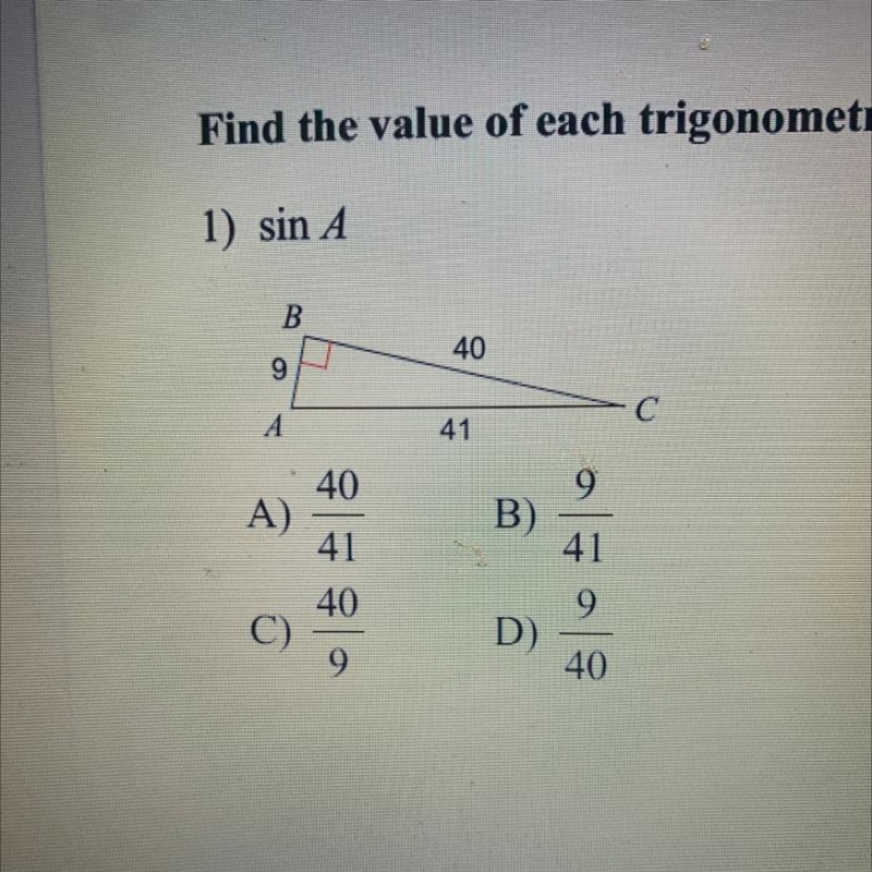 Find the value of each trigonometric ratio-example-1