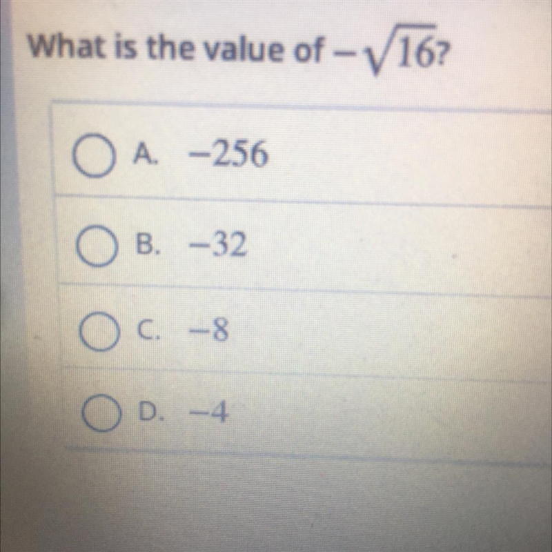 What is the value of -16?-example-1