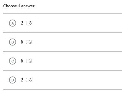 Which expression is equivalent to 5/2?-example-1