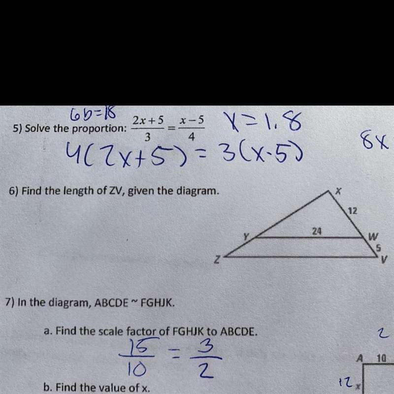 Find the length of ZV, given the diagram-example-1